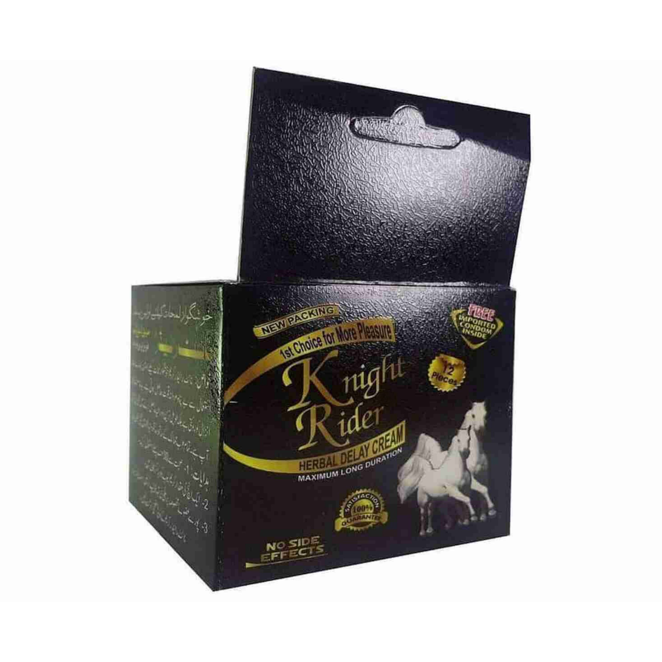 Knight Rider Pack Of 3 Extra Timing Condoms Black