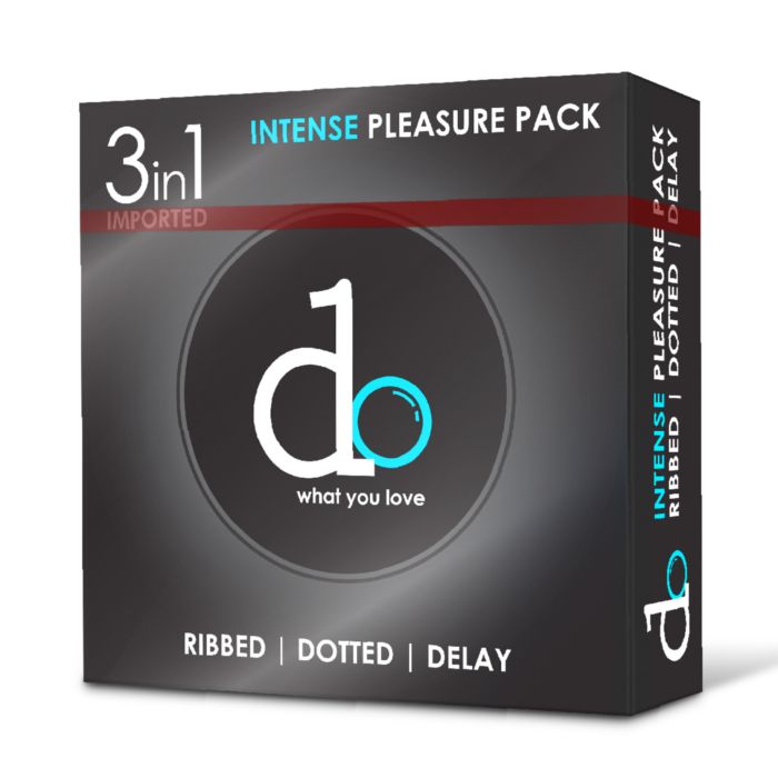 DO Black 3 in 1 Intense Pleasure Pack Condoms